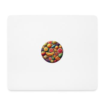 fruits gourmands façon mosaïque multicolore - Tapis de souris (format paysage) - blanc - Devant