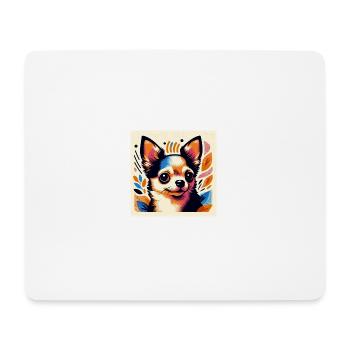 Chihuahua Risograph Vector Style 2 - Mouse Pad (horizontal) - white - Front