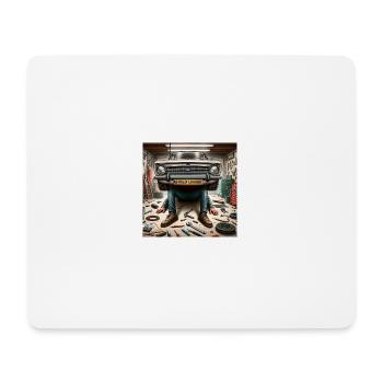 Autowerkstatt - mentally I am here - Mousepad (Querformat) - Weiß - Vorne