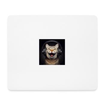 Musik Katze 2 - Mousepad (Querformat) - Weiß - Vorne