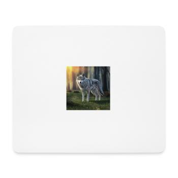 Wilder Wolf - Mousepad (Querformat) - Weiß - Vorne