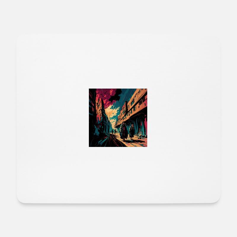 Vorstadtleben - Mousepad (Querformat) - Weiß