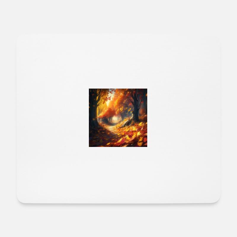 Herbstwelt - Mousepad (Querformat) - Weiß