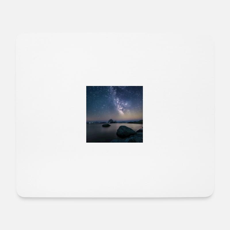 Sternenhimmel - Mousepad (Querformat) - Weiß