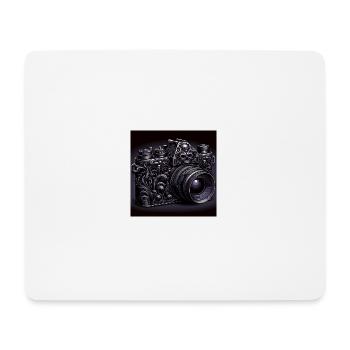 Skull Gothic Camera - Mouse Pad (horizontal) - white - Front