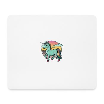 Licorne émeraude dans les cieux - Tapis de souris (format paysage) - blanc - Devant