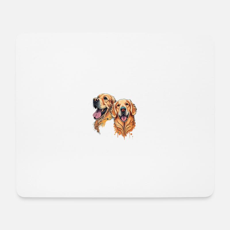 Vierbeiniges Glück - Mousepad (Querformat) - Weiß