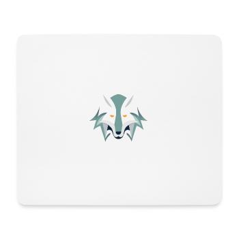 Wilde Skizze: Wolf - Mousepad (Querformat) - Weiß - Vorne