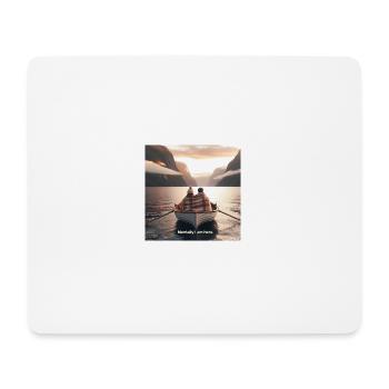 Pärchen Fjord - mentally I am here - Mousepad (Querformat) - Weiß - Vorne