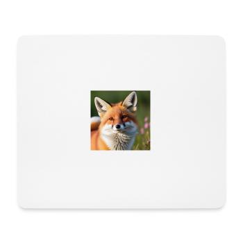 schlauer Fuchs - Mousepad (Querformat) - Weiß - Vorne