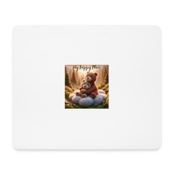 My Happy Place - Mousepad (Querformat) - Weiß - Vorne