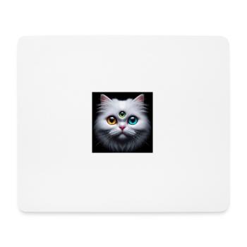 3 eyes cat - Mousepad (Querformat) - Weiß - Vorne