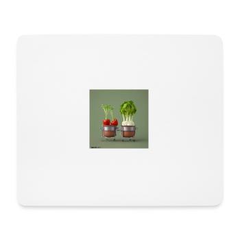 Vegetables in Pot Animation 1709911973 - Mousepad (Querformat) - Weiß - Vorne