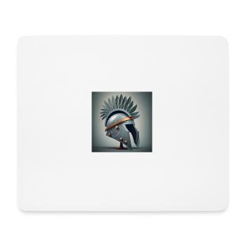 Casque spartiate - Tapis de souris (format paysage) - blanc - Devant