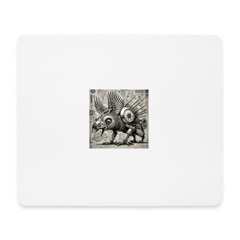 phoenix style cyborg steampunk cyberpunk - Mouse Pad (horizontal) - white - Front