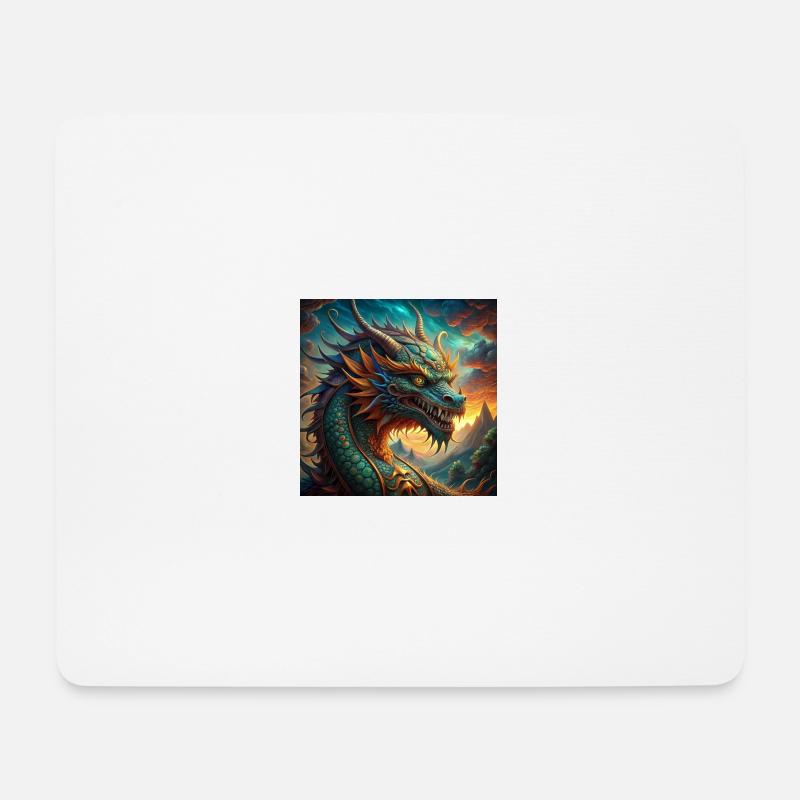 dragon - Mousepad (Querformat) - Weiß