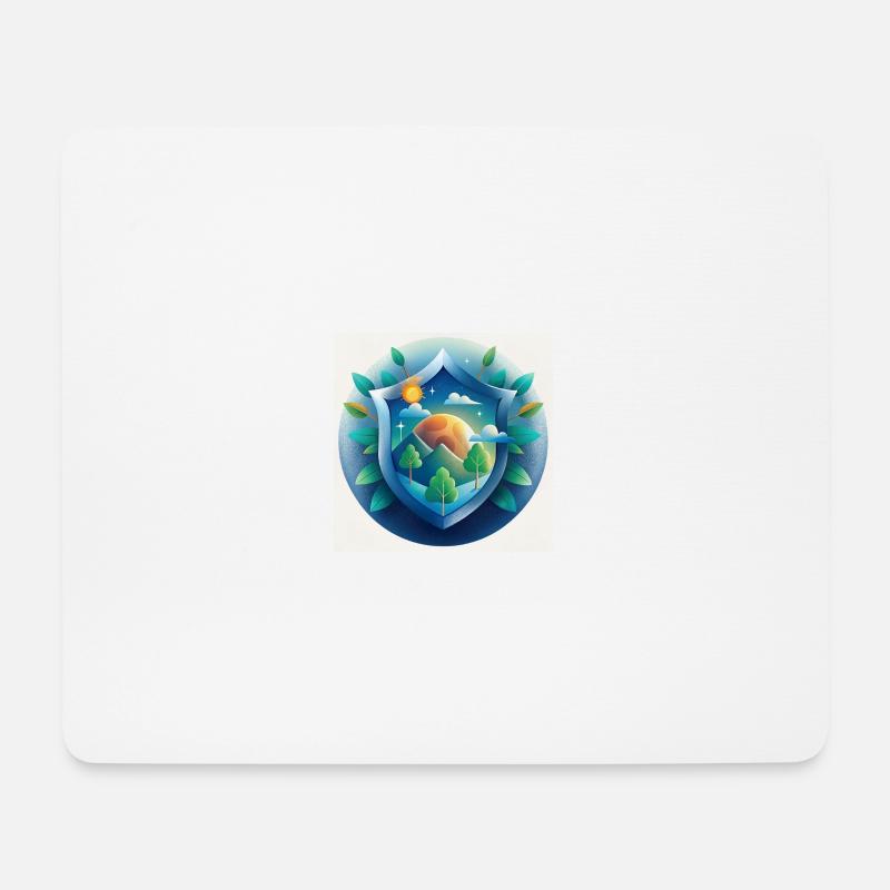 Klimaschutz - Mousepad (Querformat) - Weiß