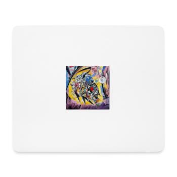 Design abstrait surréaliste, directement de l’artiste - Tapis de souris (format paysage) - blanc - Devant