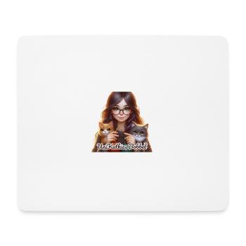 UniKathies Bobbel Girl - Mousepad (Querformat) - Weiß - Vorne