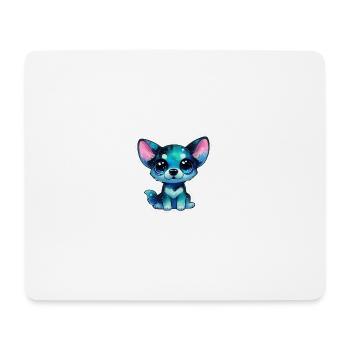 Chien mignon - Tapis de souris (format paysage) - blanc - Devant