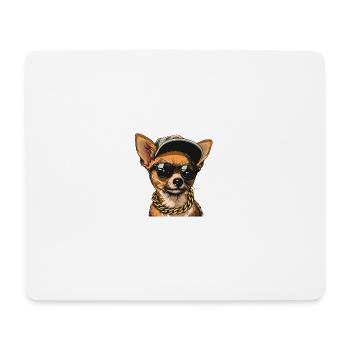 Chihuahua Gangsta Pup - Mousepad (Querformat) - Weiß - Vorne
