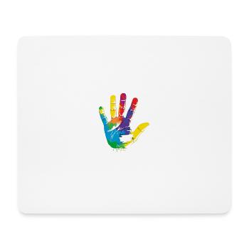 Regenbogen - Mousepad (Querformat) - Weiß - Vorne