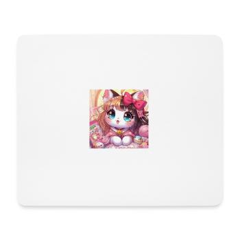 chaton adorable - Tapis de souris (format paysage) - blanc - Devant