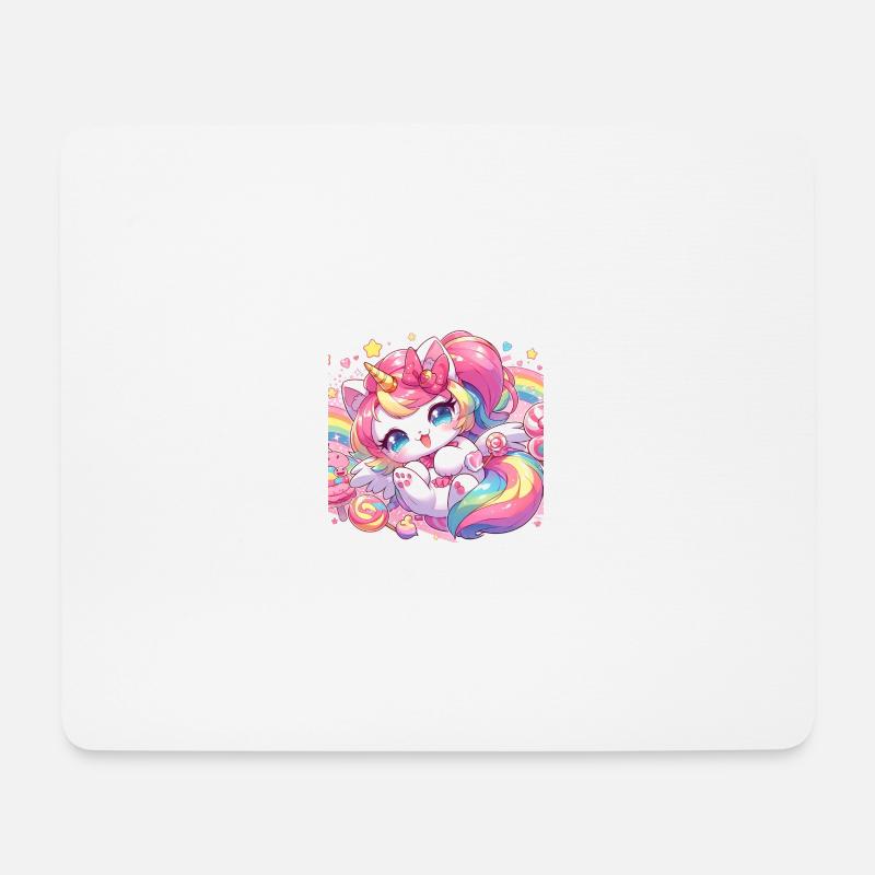 unicorn kitty - Mouse Pad (horizontal) - white