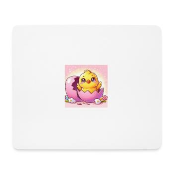 Un poussin sucré éclot d’un œuf violet - Tapis de souris (format paysage) - blanc - Devant
