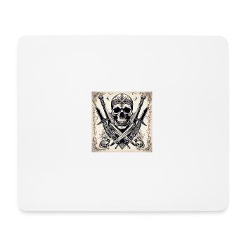 Skull Tat - Mousepad (Querformat) - Weiß - Vorne