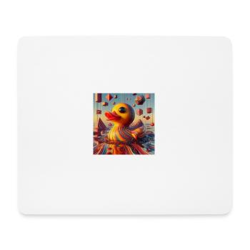 Bathing duck striped in risograph hyperrealism - Mouse Pad (horizontal) - white - Front