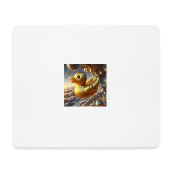 Golden Bath Duck in Hyperrealism Risograph - Mouse Pad (horizontal) - white - Front