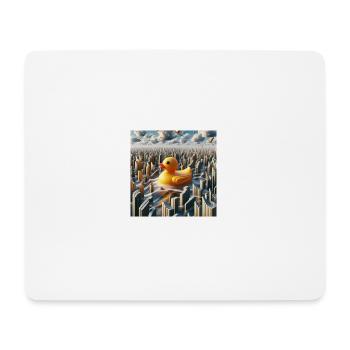 Bathing duck in a hyper-realistic fantasy world - Mouse Pad (horizontal) - white - Front