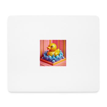 Canard baignant dans un monde fantastique Hyperréalisme - Tapis de souris (format paysage) - blanc - Devant