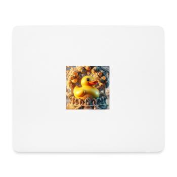 Bade Ente in Delulu Hyperrealismus - Mousepad (Querformat) - Weiß - Vorne