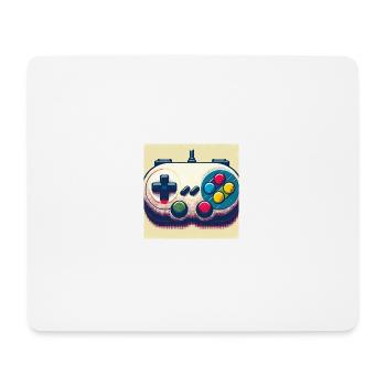 Retro Gamepad in Risograph - Mouse Pad (horizontal) - white - Front