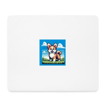 Lustiger Hund - Mousepad (Querformat) - Weiß - Vorne