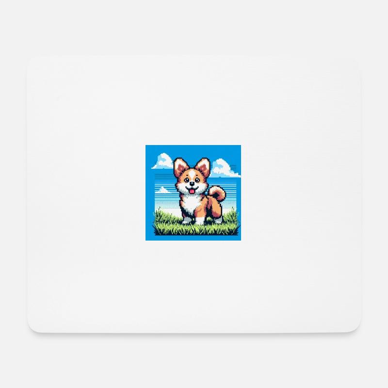 Lustiger Hund - Mousepad (Querformat) - Weiß