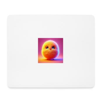 Flauschiges 3d Küken in Pastell Hyperrealismus - Mousepad (Querformat) - Weiß - Vorne