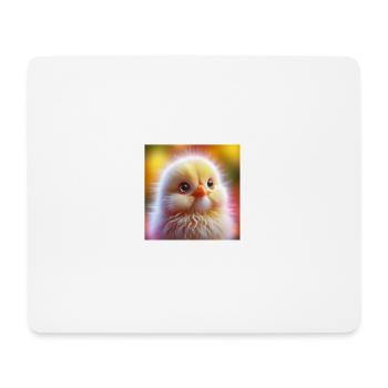 Poussin 3D Hyperréalisme Jaune Moelleux - Tapis de souris (format paysage) - blanc - Devant