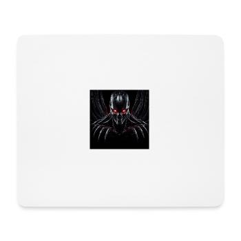 Cyborg with claws and red eyes on dark HG - Mouse Pad (horizontal) - white - Front