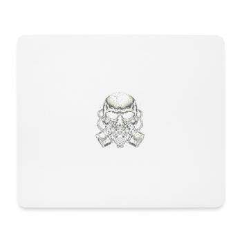 Cracked Skull with Dual Filters - Mouse Pad (horizontal) - white - Front