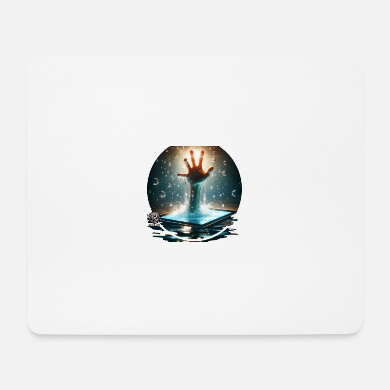 Immersing in the digital world - Mousepad (Querformat) - Weiß