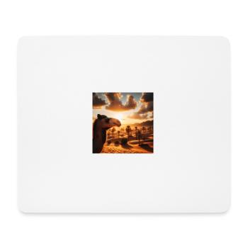 camel in a desert A2 - Mouse Pad (horizontal) - white - Front