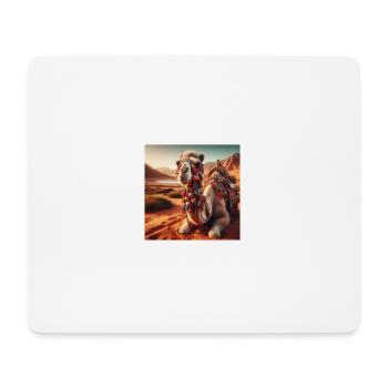 camel in a desert A1 - Mouse Pad (horizontal) - white - Front