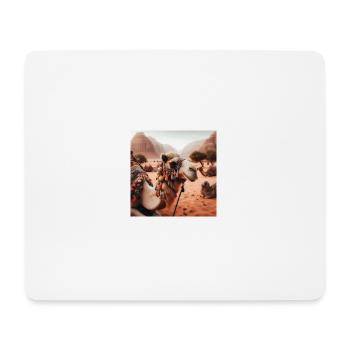 echtes Kamel in der Wüste A5 - Mousepad (Querformat) - Weiß - Vorne
