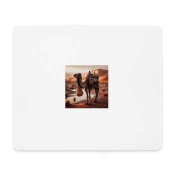 echtes Kamel in der Wüste A7 - Mousepad (Querformat) - Weiß - Vorne