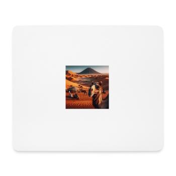 true camel in a desert A8 - Mouse Pad (horizontal) - white - Front