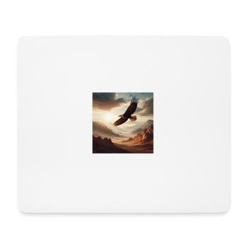 A majestic eagle soaring above the desert D - Mouse Pad (horizontal) - white - Front