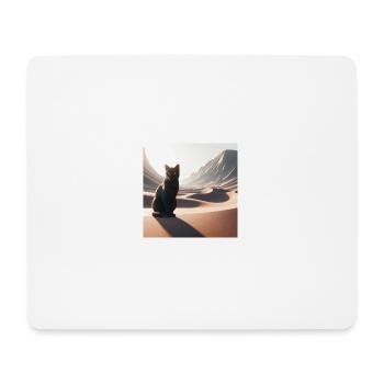 A true cat in a desert 4 - Tapis de souris (format paysage) - blanc - Devant